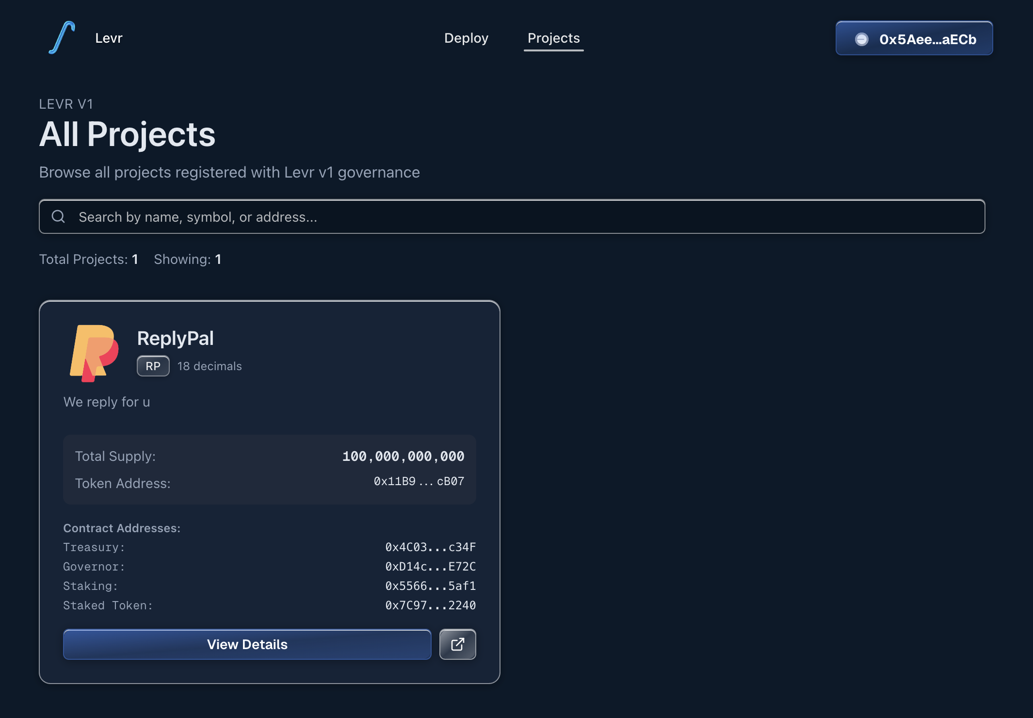 Projects List